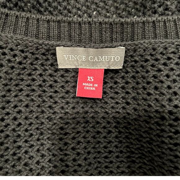 Vince Camuto Womens Cardigan Sweater Puff-Sleeve Rich Black Size XS - Picture 5 of 6